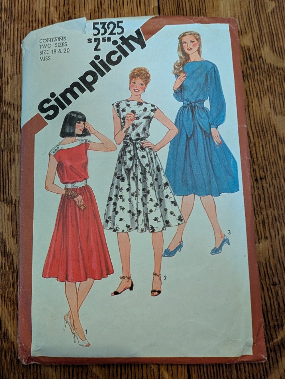 Vintage Simplicity 5325 Dress Pattern Size 18/20